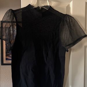 Glam Black Combination Top